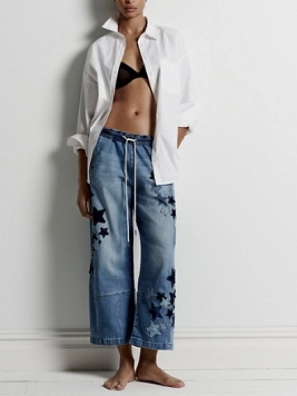 Anthropologie Pilcro Izzie Relaxed Star Pull On Jeans
